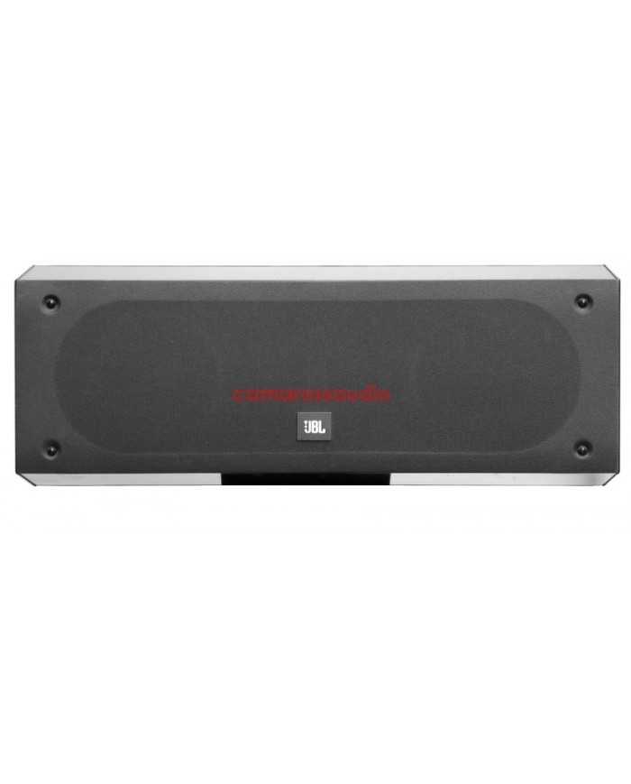 JBL XTI Center hoparlör, siyah metal çerçeveli, minimalist tasarımlı, ev sineması için ideal.
