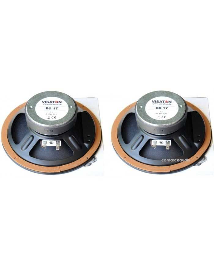 Visaton BG17-8 6.5" Full-Range Hoparlör Çifti - Siyah Sürücü
