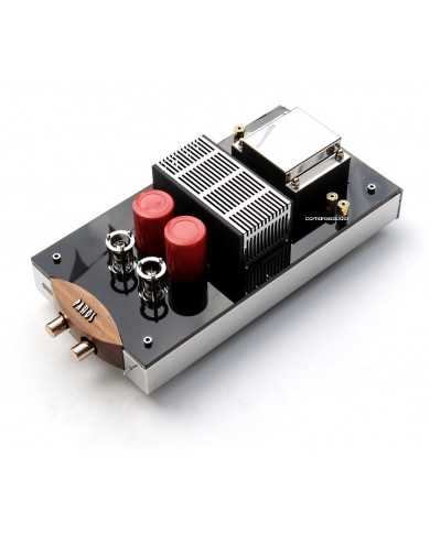 Pathos Classic One MK I tüplü amplifikatör, siyah, kırmızı ve gümüş renklerde.