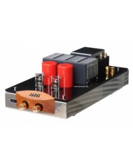 Pathos Classic One MK I tüplü amplifikatör, ahşap ve metal detaylar, kırmızı kondansatörler