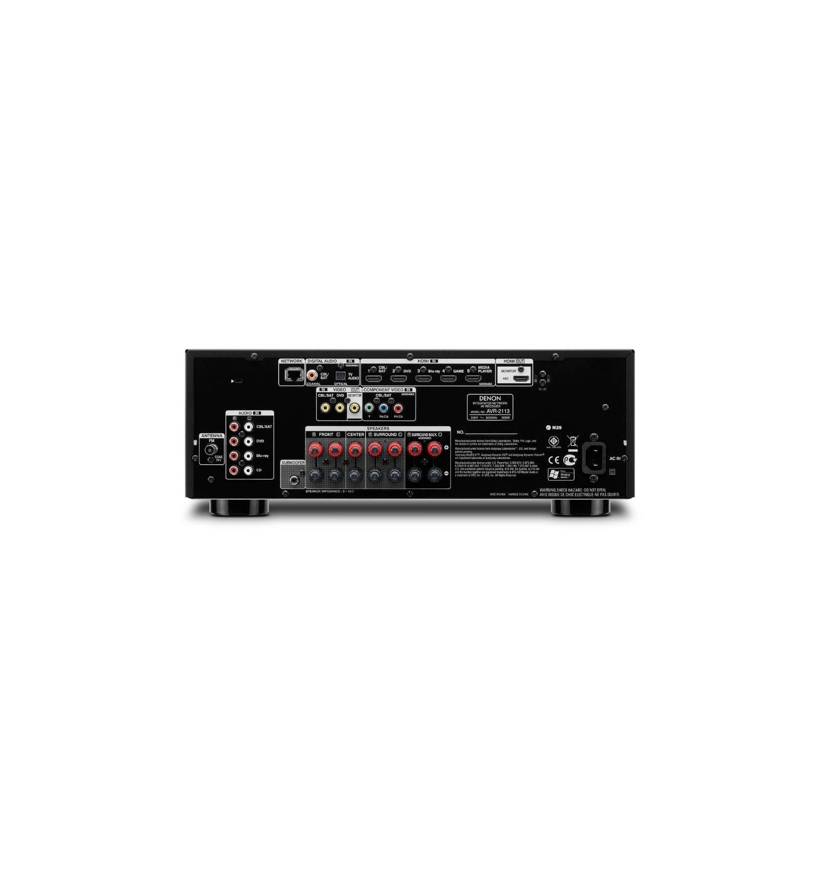 denon avr 2113 networking home theater receiver with airplay