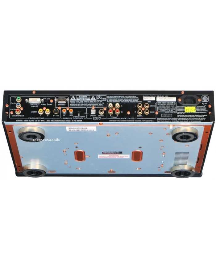 Marantz DV8400 DVD oynatıcı arka panel konektörleri, DVI-D, RS232, Component, Video, S/1, S/2, Remote, Optical, Coaxial, Audio ç