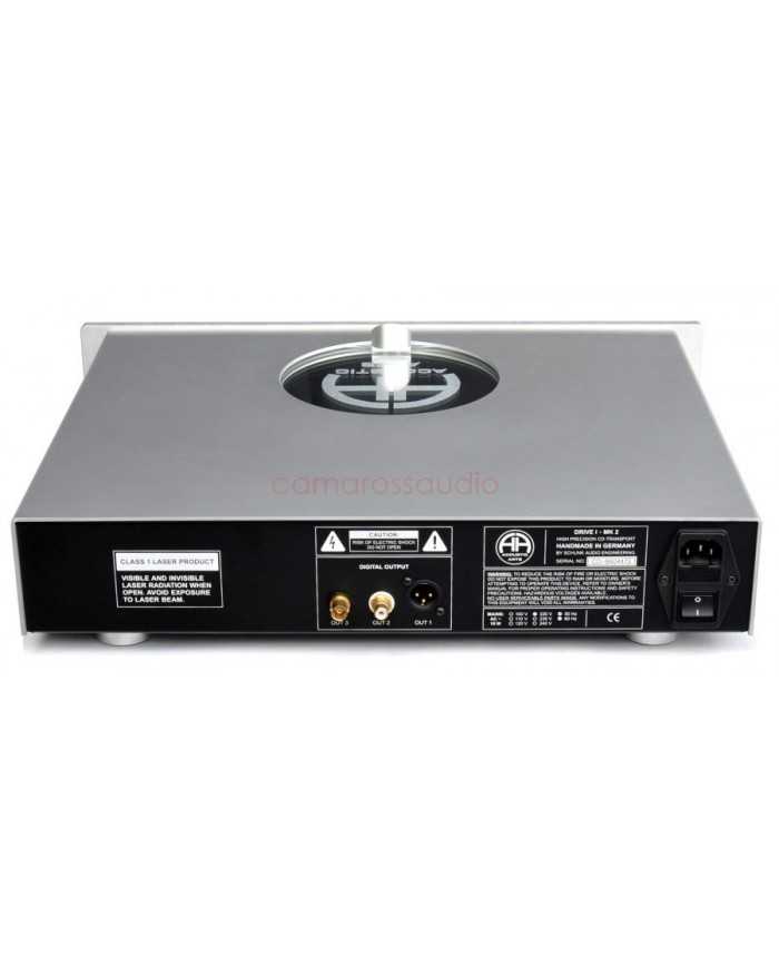 Accustic Arts DRIVE I-MK2 CD Transport gümüş arkası, dijital çıkışlar.
