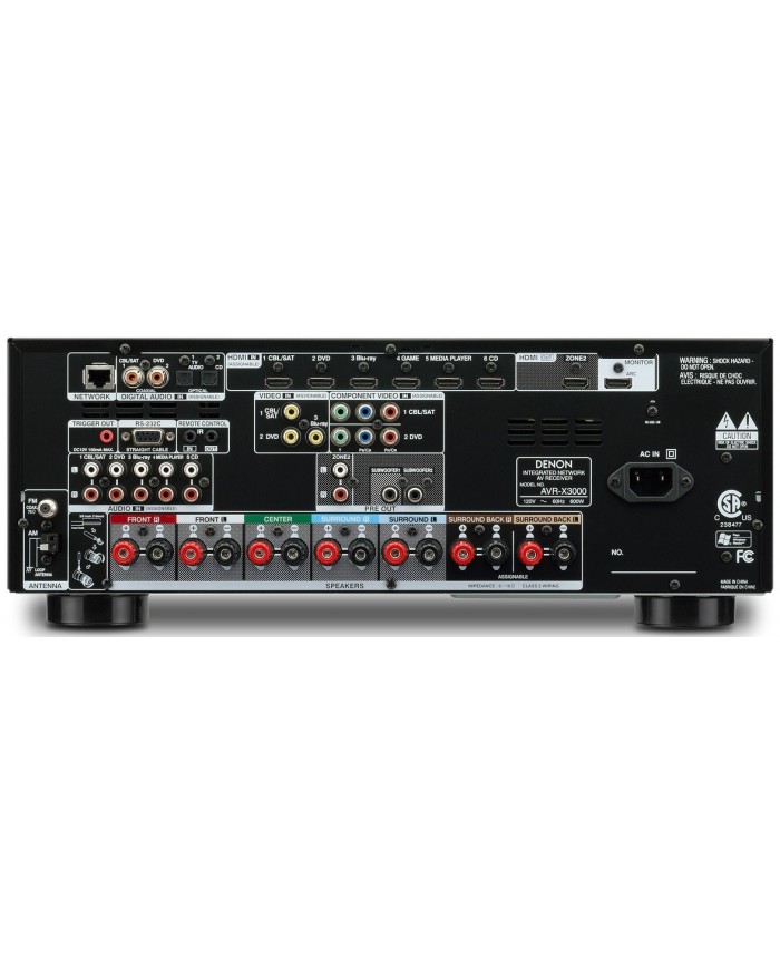 Denon AVR-X3000 7.2-Channel 4K Ultra HD Networking AirPlay and