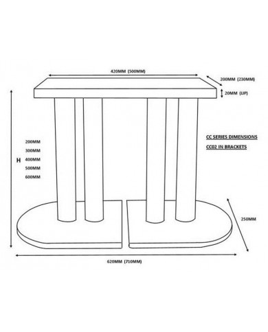 ATACAMA AUDIO CC02-400mm Center Stand ATACAMA AUDIO CC02-400mm Center Stand