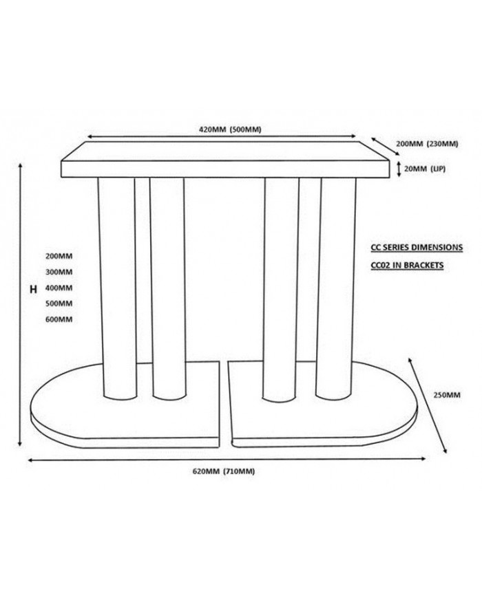 ATACAMA AUDIO CC02-400mm Center Stand