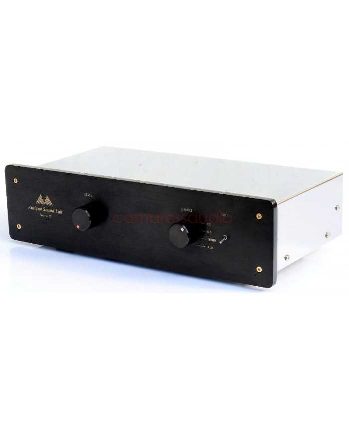 Antique Sound Lab AV-20 Monoblock T2 pasif preamplifikatör, siyah ön panel, gümüş kasa