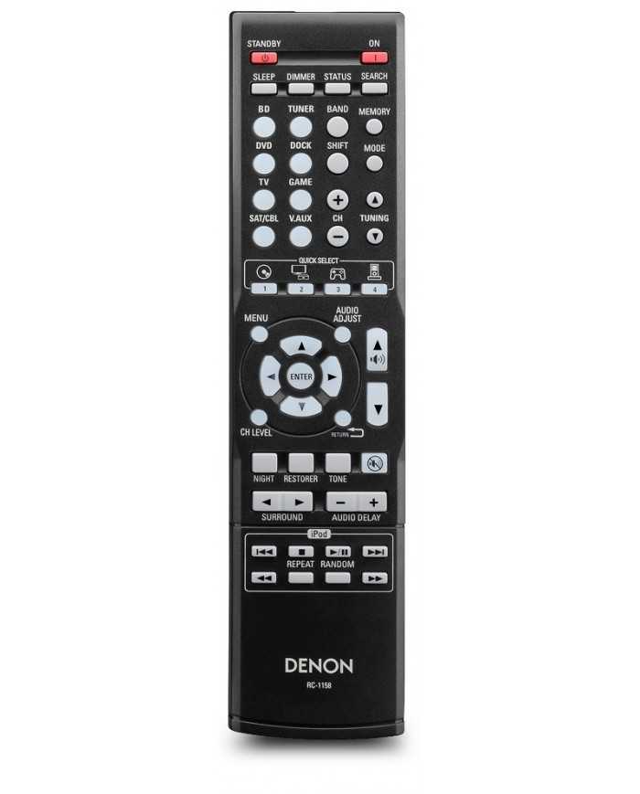 Denon RC-1158 uzaktan kumanda, siyah, avr-1312 uyumlu