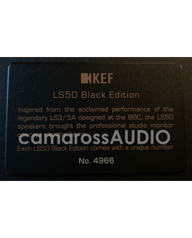 Kef LS50 Black Edition Serial No