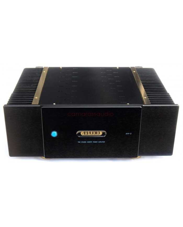 AM Audio AM-2 Reference Mono Güç Amplifikatörü, siyah, iki aşamalı MOSFET.