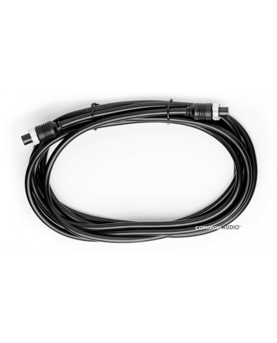 Siyah Argon Audio FORTE A55 hoparlör bağlantı kablosu, önden görünüm.