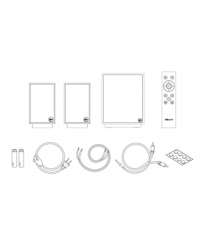 Klipsch Promedia Heritage 2.1 Kutu içeriği