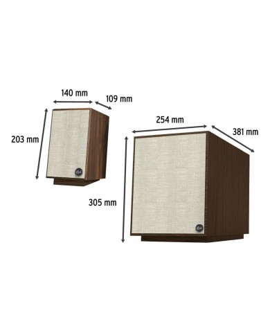 Klipsch Promedia Heritage 2.1 Dimensions / Size