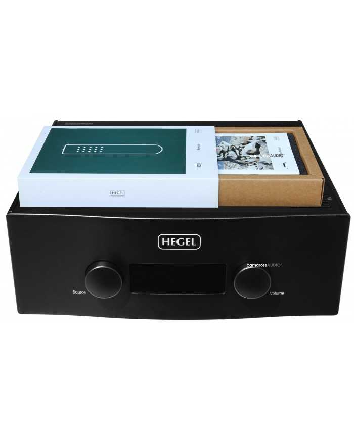 HEGEL H590 Siyah Entegre Amplifikatör, kutu içeriği açılmış hali.