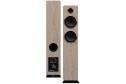Argon Audio Fenris A55 hoparlör, açık meşe kaplama, altın detaylı.