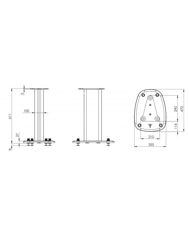Focal Sopra No1 & Sopra Center Stand size Focal Sopra No1 & Sopra Center Stand size
