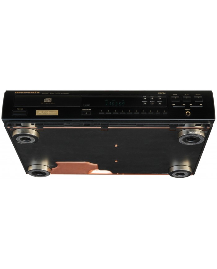Marantz CD-63 MkII KI Signature siyah CD çalar, altın detaylı, 4 izoleli ayaklı.