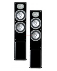 ENERGY 500 siyah parlak kule hoparlörler, çift woofer ve tweeter