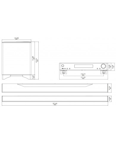 Integra DLB-5 Dolby Atmos DTS:X Soundbar system