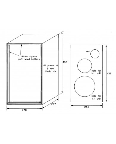 Graham Audio The BBC LS5/9 Dimensions