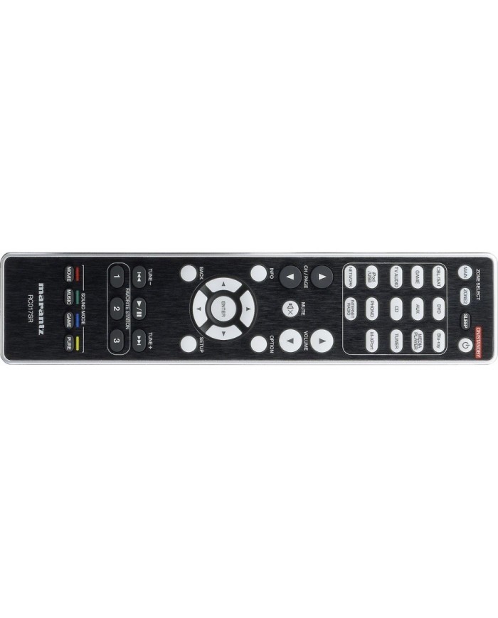 Marantz RC017SR uzaktan kumanda, siyah, ses modu, TV, CD, DVD, Blu-ray tuşları