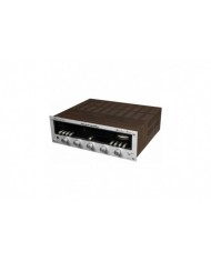 Marantz Model 2220B Stereophonic Receiver, retro ahşap kaplama ve gümüş ön panel.