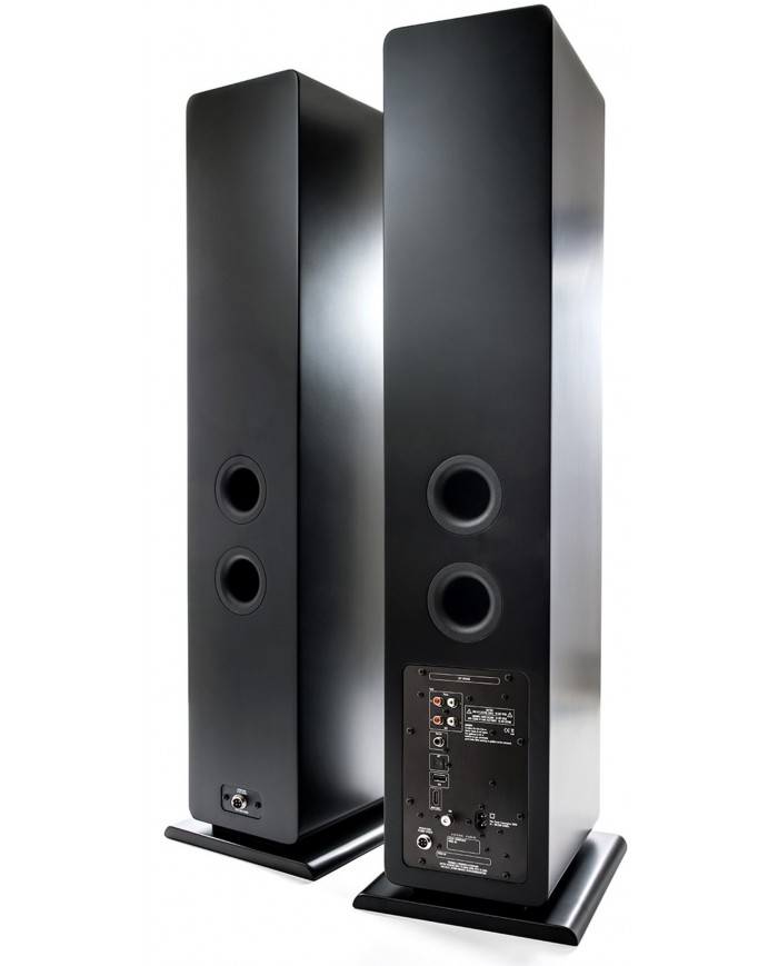 Argon Audio FORTE A55 MK2 siyah hoparlör arkası, bağlantı noktaları.