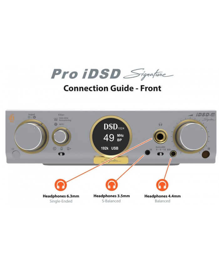 iFi Audio Pro iDSD Signature kulaklık bağlantıları iFi Audio Pro iDSD Signature kulaklık bağlantıları