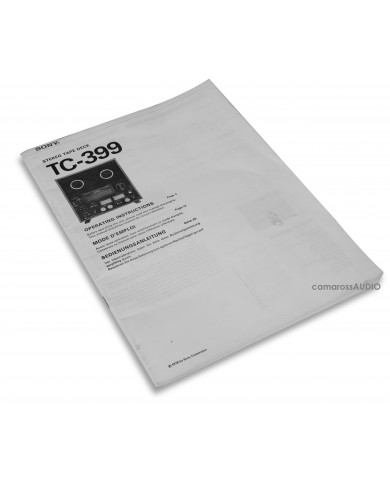 Sony TC-399 User manual