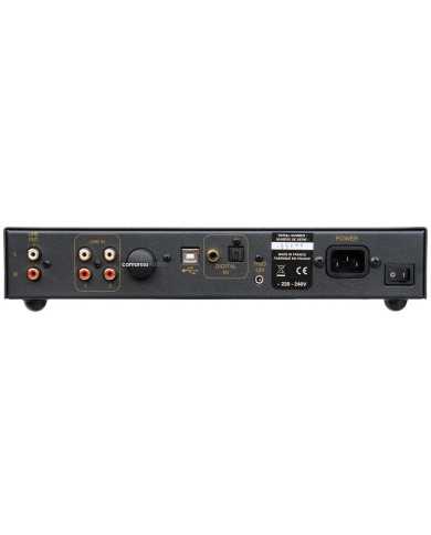 Atoll HD120 Siyah DAC Arka Panel: RCA, USB, Dijital Girişler