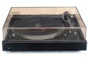 DUAL 522 Turntable pikap, otomatik, tam otomatik, siyah, şeffaf kapaklı.