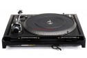 Siyah DUAL 522 Turntable pikap, otomatik durdurma özellikli, retro tarzı pikap