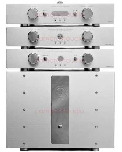 Accustic Arts System gümüş renkli hifi ses bileşenleri yığını