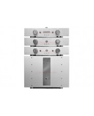 Accustic Arts System gümüş renkli hifi ses bileşenleri yığını