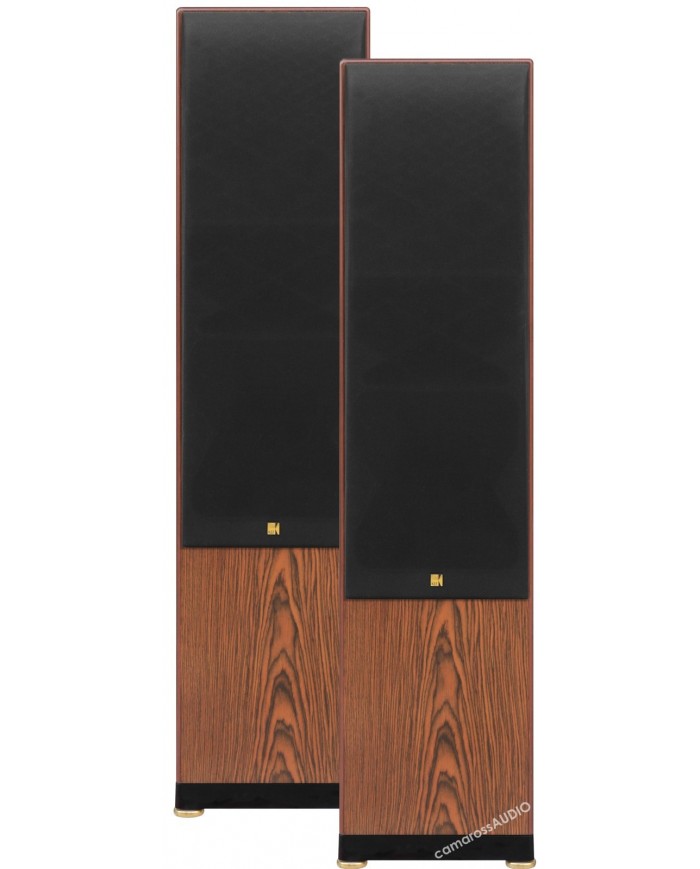 Kef Reference Model Three ahşap kaplama siyah ön panel hoparlörler, çift.
