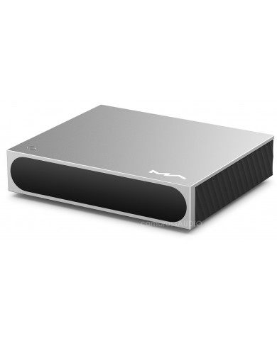 Matrix Mini-i 4 DAC gümüş renkli kompakt dijital ses dönüştürücü.