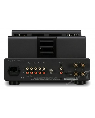 Quad II Classic siyah tüplü amplifikatör arka bağlantı noktaları