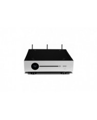Quad Artera Solus Play Hi-Fi müzik sisteminin gümüş ön yüzü ve siyah üst kısmı.