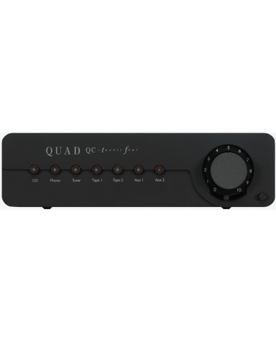 Siyah Quad QC-Twenty Four Hifi Preamp Ön Paneli CD Phono Tuner Aux Girişleri
