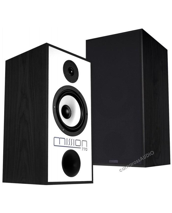 Mission 770 Siyah Ahşap Kasa Beyaz Konili Hi-Fi Kitaplık Hoparlör