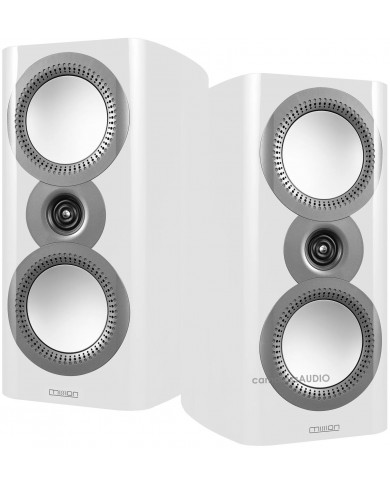 Mission ZX-2 Beyaz Kule Hoparlör Takımı, Gümüş Detaylı Hi-Fi Ses Sistemi