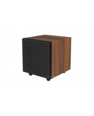 Argon Audio Malmö SUB 8 ahşap subwoofer, siyah ızgaralı.