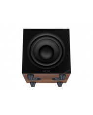 Argon Audio Malmö SUB 8 subwoofer, siyah ön panel ve ahşap gövde.