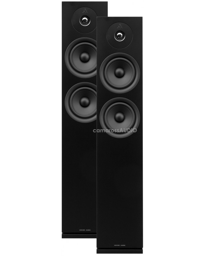 Argon Audio FORUS 55 siyah renkli, çiftli, 2 yollu zemin tipi hoparlörler