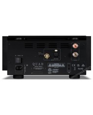 Quad Artera Mono amfi arka panel: RCA, XLR giriş, hoparlör çıkışı.