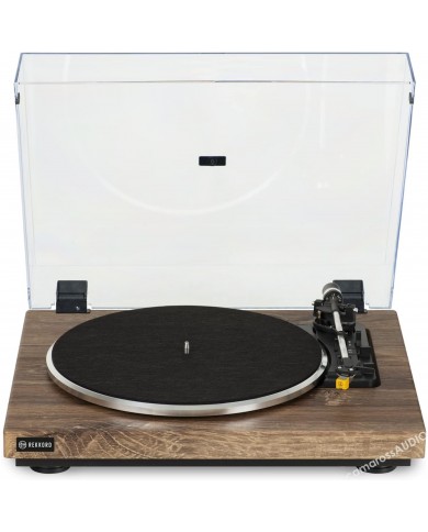 Rekkord Audio F300 pikap, ahşap kaplama, şeffaf kapaklı