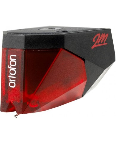 Ortophon 2M Red MM kartuş, kırmızı ve siyah renkli pikap iğnesi.