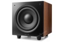 Argon Audio Malmö SUB 8 subwoofer, ceviz kaplama, siyah ön panelli.