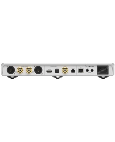 Matrix X-SABRE 3 DAC arka panel: XLR, RCA analog çıkış, dijital girişler.