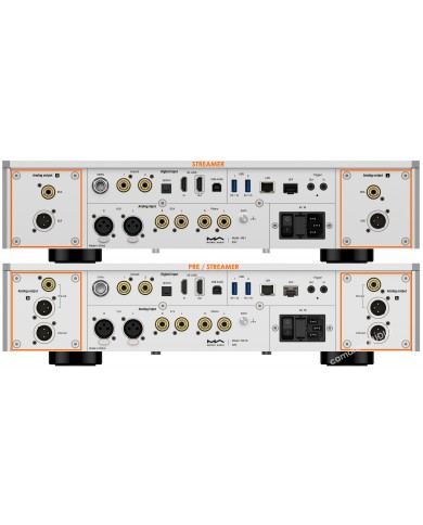 Matrix Audio MS-1 Streamer ve Pre/Streamer cihazlarının arka panel bağlantıları.